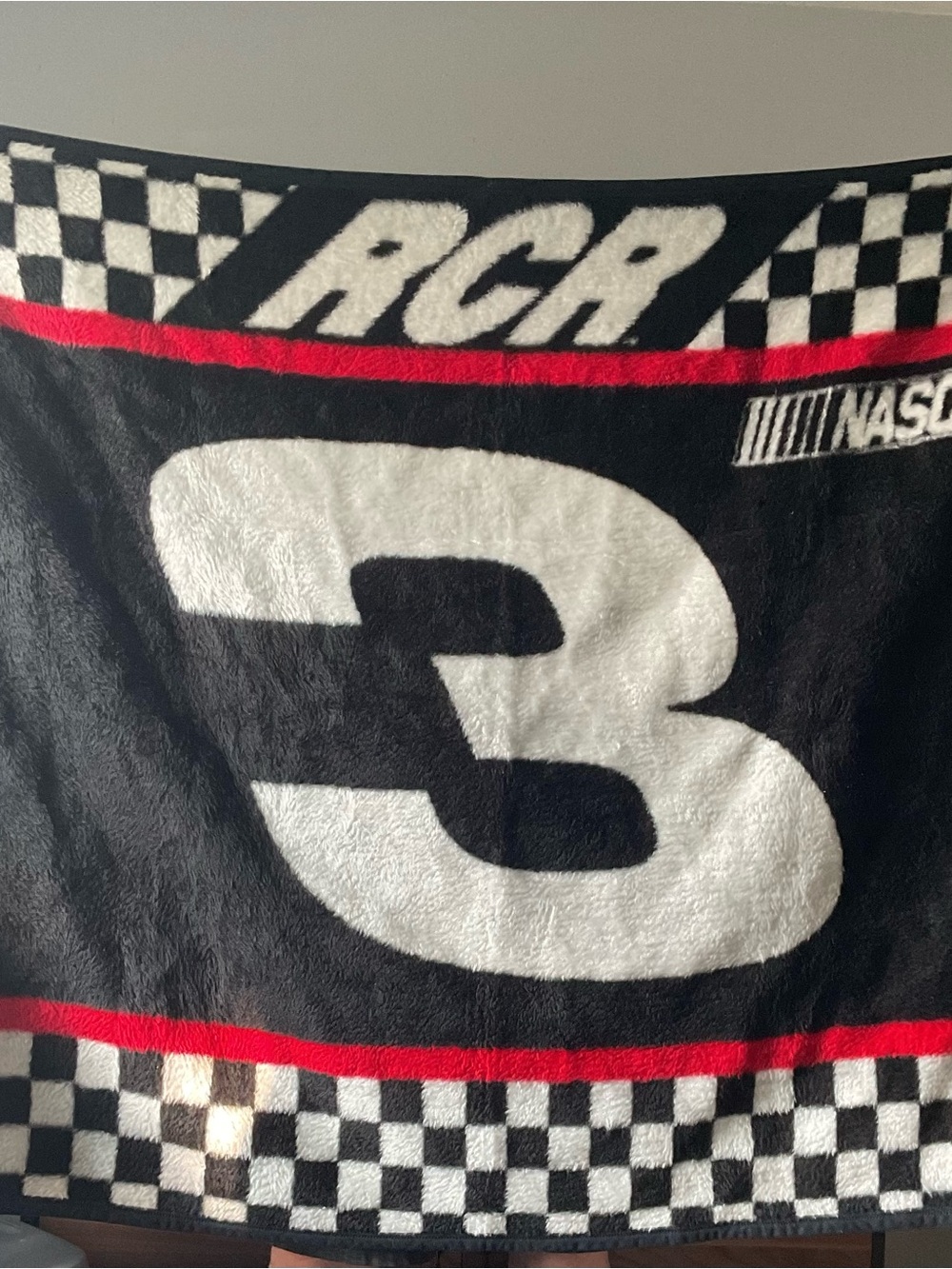 RCA NASCAR #3 Black, White & Red Throw Blanket dale earnhardt